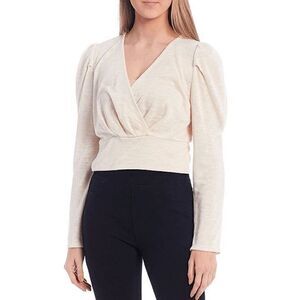 NWT Sanctuary Social Club V-Neck Long Sleeve Knit Top Size Medium